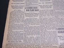 1939 FEBRUARY 20 NEW YORK TIMES - LA GUARDIA BACKS WAR PLANE SALES - NT 6838 picture