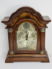 Tempus Fugit Full Westminster Chime Mantle Clock In Wood Case With Instructions picture