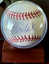 Scott Podsednik Tri-Star Hidden Treasures Autographed Baseball/Wood Base Holder. picture