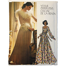 VOGUE AMERICANA Vntg  Evening Dress Pattern #1139 Oscar De La Renta-UNCUT/Sz 10 picture