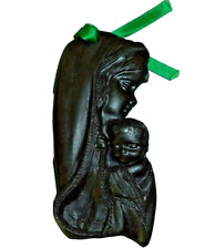 Irish Madonna Child Peat Turf ornament Tyrone Christian Catholic gift religious picture