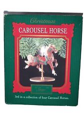 1989 Hallmark Carousel Horse Star 3rd In Collection Christmas Ornament picture