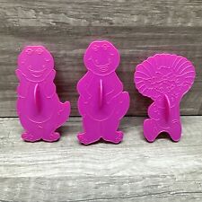 Lot Of 3 Plastic Vintage WILTON Cookie Cutters BARNEY And Friends 1993 TV Show picture