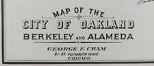 Vintage 1901 OAKLAND BERKELEY ALAMEDA CA Map 22