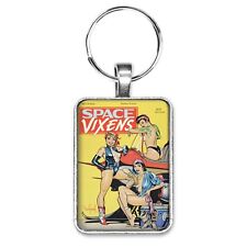 Space Vixens #16 SEXY Cover Pendant Key Ring or Necklace The 3-D Zone Comic Book picture