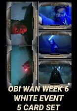 topps star wars card Trader OBI WAN KENOBI WEEK 6 WHITE EVENT 5 CARD SET picture
