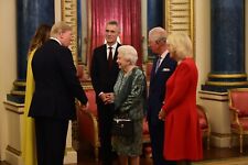 Melania & Donald Trump & Queen Elizabeth & Prince Phillip Picture Photo 8.5x11   picture
