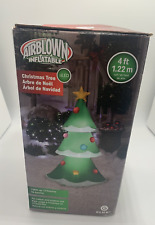 Gemmy Airblown Inflatable 4ft Lighted Christmas Tree #1292357 Green Open Box picture