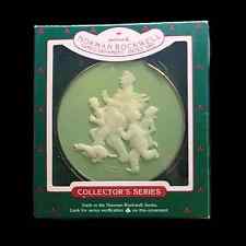 Vintage HALLMARK Norman Rockwell Collection 1985 Cameo Christmas Tree Ornaments picture