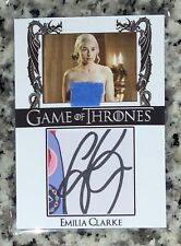 Game of Thrones GOT Emilia Clarke Auto Autograph Cut Trading Card F PSA BAS IT picture