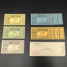 1944 Republican National Convention Ticket Governor Thomas Dewey 5 Day Set picture