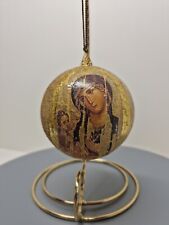 VTG Madonna and Child Christ Religious Christmas Three Ornament, D2 picture