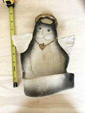 Art Pottery Handmade Wall Hanging Angel Cat with Heart picture