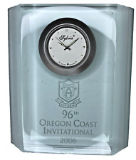 2006 Astoria Golf Club Oregon Coast Invite Crystal Sylvia Diamond Clock -Japan picture