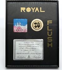 Trump Taj Mahal Casino Resort Vintage Framed Certificate - ROYAL FLUSH - 1996 picture