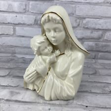 MIKASA Madonna and Child Statue Gold Trim Porcelain FK001 Holiday Elegance picture