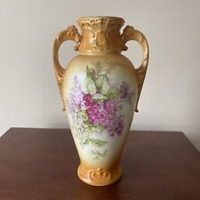 Royal Bruxonia Austria Porcelain Double Handle Vase 10 “ —Floral Pattern picture