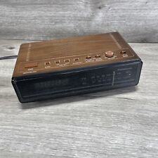 Panasonic RC-65  AM FM Radio Alarm Clock Digital Vintage Japan Woodgrain Works picture