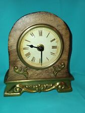 Wood and Brass Shelf Clock picture