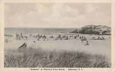 Basking at Warren's Point Beach Sakonnet Rhode Island RI 1948 Postcard picture