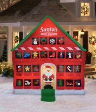 NEW 8FT SANTA'S ADVENT CALENDAR LIGHTED  AIRBLOWN YARD INFLATABLE 2021 picture