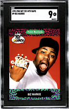BIZ MARKIE  1991 Pro Set Musicards YO MTV RAPS #9 SGC 9 POP 3 picture
