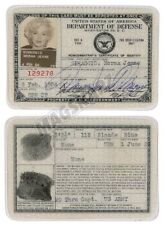 Marilyn Monroe Government ID Badge Card Signed 1954 4x6 Glossy Photo Magnet picture