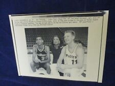 Wire Press Photo 1990 R. Miller D. Schrempf w/Florence Griffith-Joyner Pacers picture