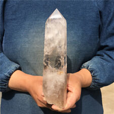 1.47LB TOP Natural smoky quartz obelisk crystal wand point tower reiki healing  picture