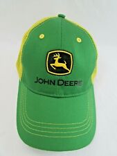Vintage John Deere Trucker Hat Cap Snap Back Mesh Green Yellow Men’s  picture