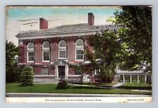 Groton MA-Massachusetts, The Gymnasium, Groton School, Vintage c1961 Postcard picture
