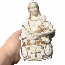 Franklin Mint Hand Painted Porcelain Madonna and Christ-child Figurine. Music picture