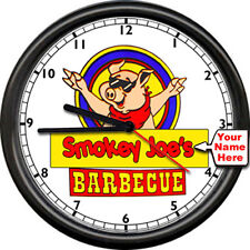 Personalized Homemade BBQ Pit Chef Ribs Pork Sausage Pig Poster Sign  Wall Clock picture