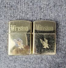 VTG Winston Cigarette Lighter Firebird Gold Finish With Eagle Engraving  picture