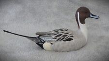 Original  miniature wood carving of a  high head PINTAIL drake picture