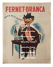 1950 Fernet Branca Argentina Orig. Advertising Clipping Rare Vtg Chaplin Poster picture