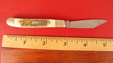 VINTAGE STAINLESS STEEL BLADE BONE HANDLE APPALACIAN TRAIL HIKING POCKET KNIFE  picture