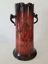 Antique Warwick IOGA Porcelain Red Vase With Poinsettia READ picture
