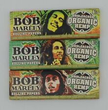 3X BOB MARLEY ROLLING PAPERS 1 1/4 UNBLEACHED ORGANIC HEMP 33 SHEETS PER PACK picture