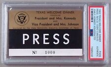 1963 Texas Welcome Dinner Press Ticket John F Kennedy Assassinated PSA Authentic picture