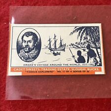 1960 Cadet Sweets “Famous Explorers” FRANCIS DRAKE #11 VG-EX picture