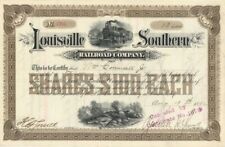 Louisville Southern Railroad signed by Bennett H. Young - 1890's dated Autograph picture