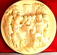 Studio Dante: Christ Entering Jerusalem- Alabaster Plate- Made in Italy picture