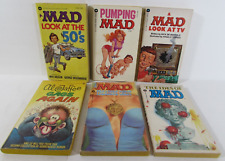 Lot of 6 Vintage MAD Magazine Paperback  Books  Alfred E Neumann  Look at 50's picture
