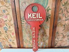 Vintage Cast Iron Trade Sign Keil Charlestown NH Keys Made Advertising Sign picture