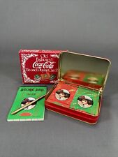 New Vintage Coca Cola Tin and Playing Card Set 2 Sealed Decks Original Box picture
