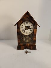 Antique SCHUTZ MARKE Mantel Clock Germany Wood ~ Estimate 1880-1890 picture