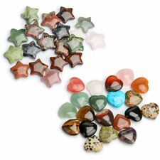 10/20pcs Natural Stone Quartz Healing Reiki Crystal Star Heart Gemstone 0.8in picture