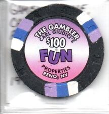 Gambler Casino 1993 Reno Nevada 100 Dollar Gaming Chip as pictured picture