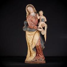 Madonna and Child 1700s Italian Terracotta Sculpture | Mary Jesus Statue 23.2” picture
